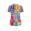 Ladies Cut and Sew T-Shirt. Fractals Of Happy. Series "5D"