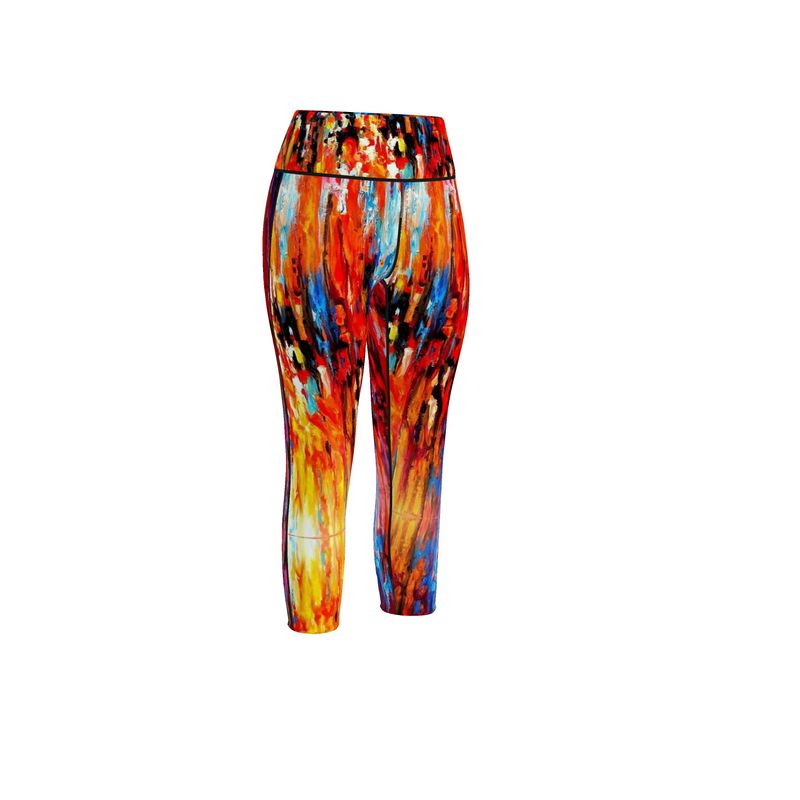 Sports Leggings. Chroma. Series Abstract Sunsets.
