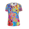 Ladies Cut and Sew T-Shirt. "Fractals Of Happy"
