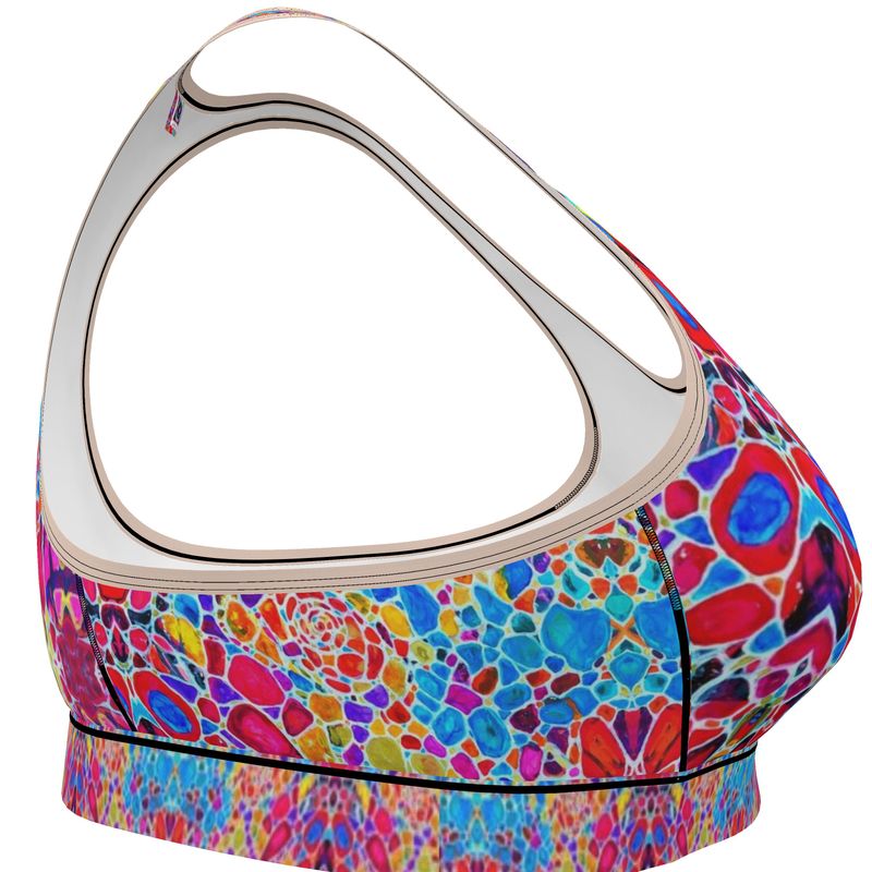 Sports Bra. "Fractals Of Happy"
