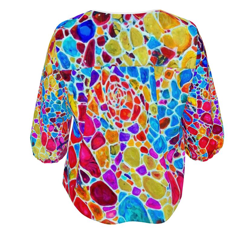 Womens Blouse. "Fractals Of Happy".