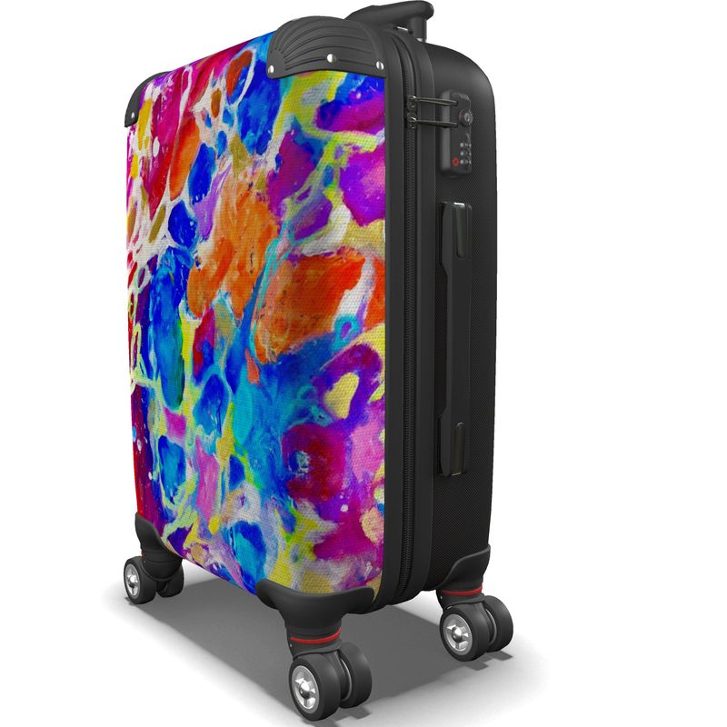 Suitcase. "Rainbows."