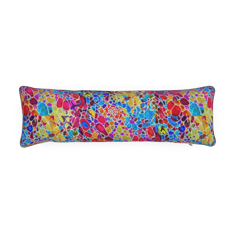 Bolster Pillow. "Fractals Of Happy".