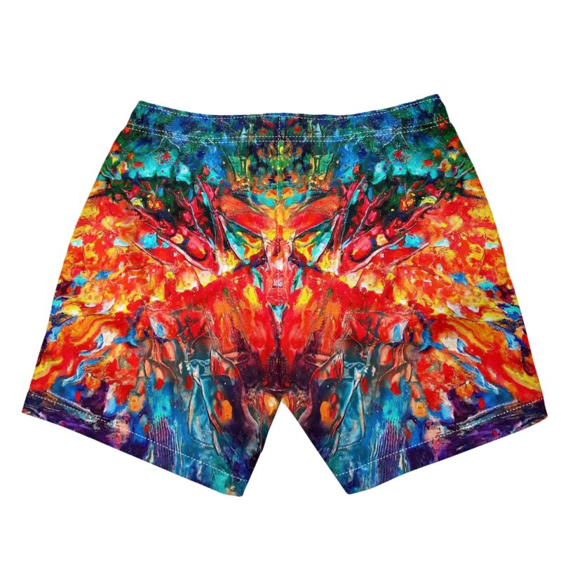 Men's Swimming Shorts. Secret Path. Series "Abstract Sunsets"
