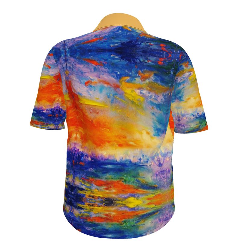 Men's Short Sleeve Shirt. Sunset. Series "Moods"