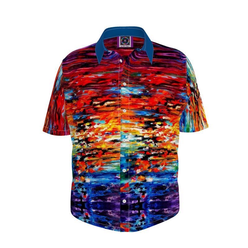 Mens Short Sleeve Shirt. Chroma, Series "Abstract Sunsets"