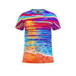 Cut And Sew All Over Print T Shirt. Series "Sunset & Blues"