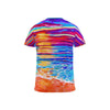 Cut And Sew All Over Print T Shirt. Series "Sunset & Blues"