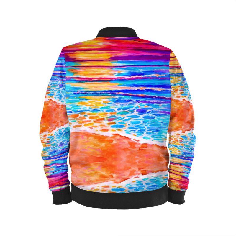 Mens Bomber Jacket. Series  "Sunsets & Blues"
