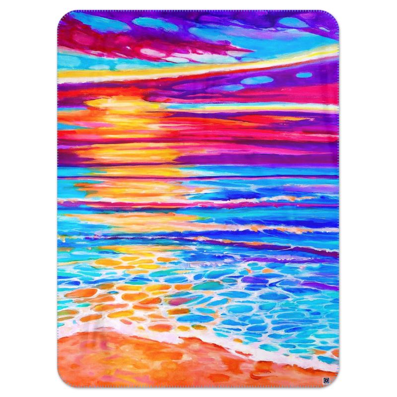 Single Layer Blankets. Series "Sunset Blues"